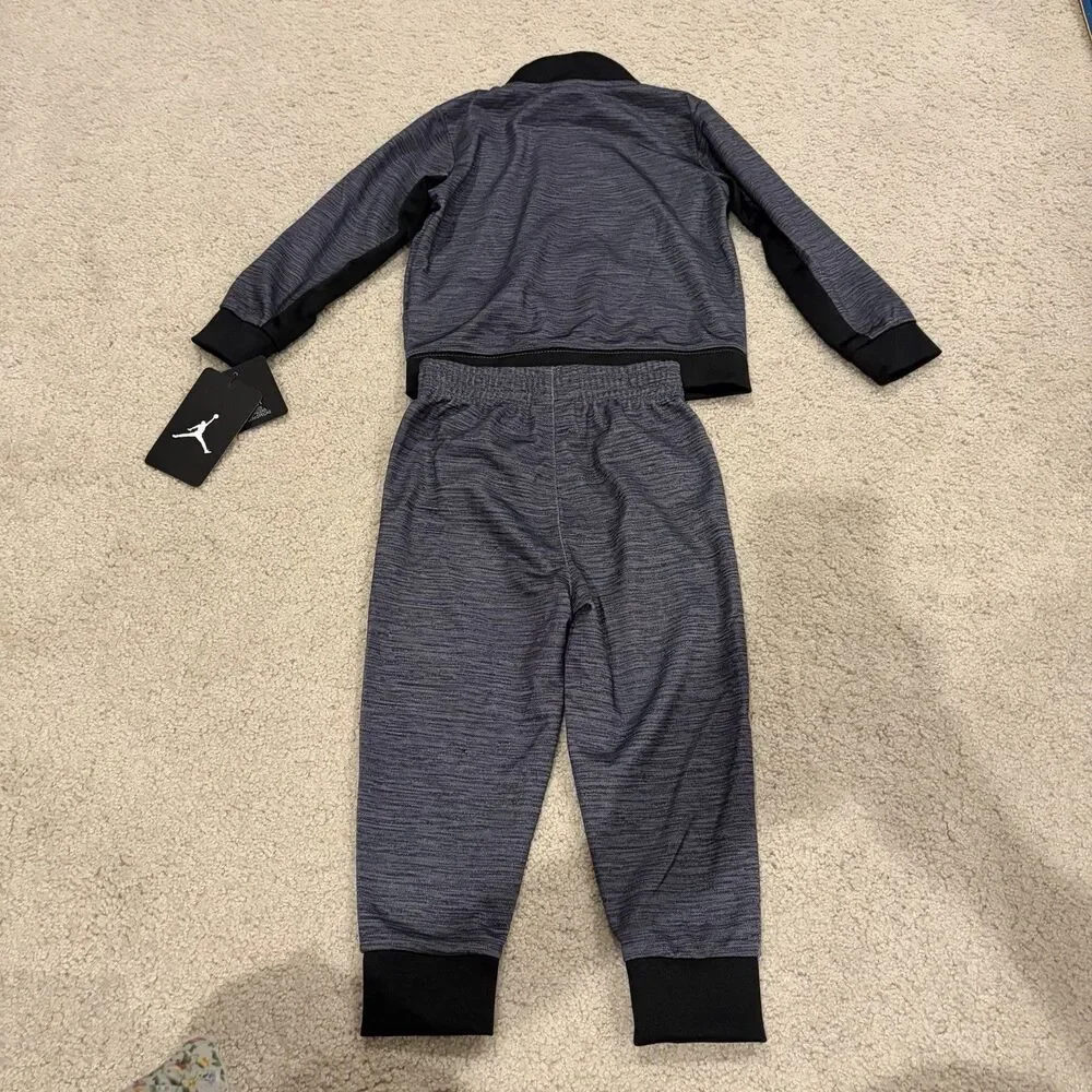 NWT Jordan Boys Toddler Full Zip Jacket Jogger Pants Tracksuit Set 24 Months